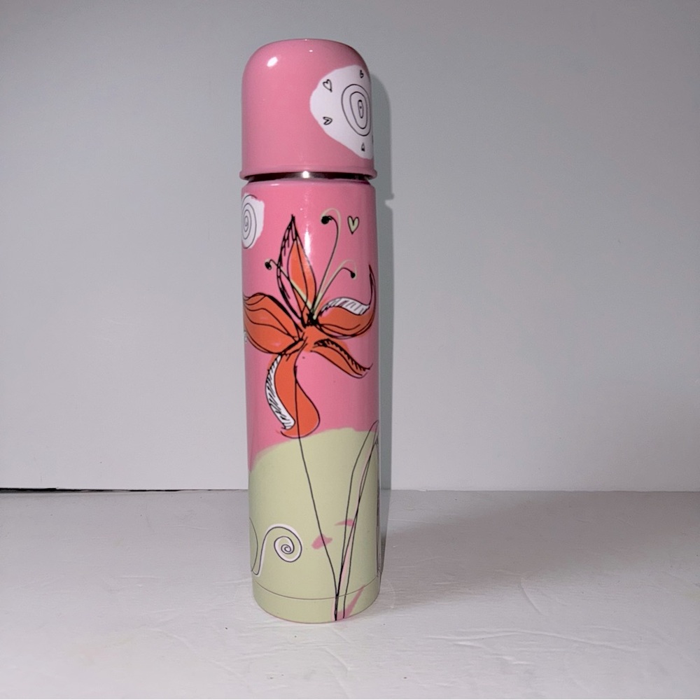 Starbucks 2006 Pink Pylones Hearts Flowers Thermos